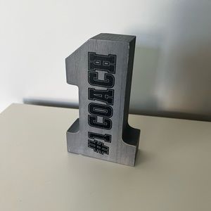 #1 coach wood sign plaque - Nielson Bainbridge